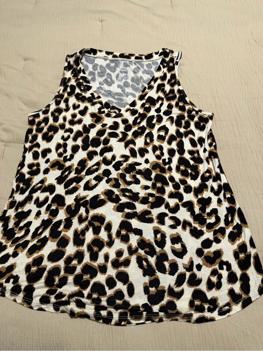 Maurice’s Leopard Print 24/7 V-Neck Tank Top - Black & Brown